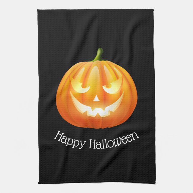 Halloween Kitchen Towel-Pumpkin Kökshandduk (Vertikal)
