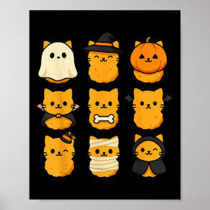Halloween Kittelnötter Mat Pun Kattälskare Poster