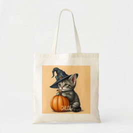 Halloween Kitten, Halloween Kitten Witch,  Tygkasse