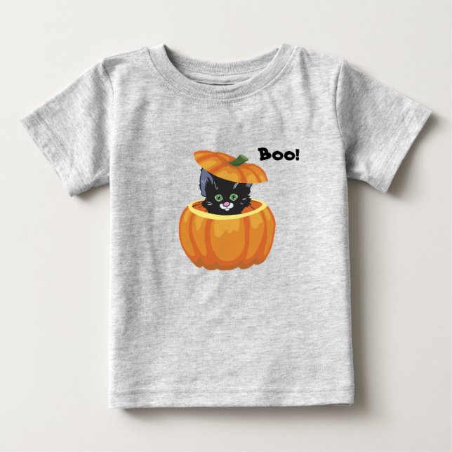 Halloween Kitten Småbarn Shirt Tee Shirt (Framsida)