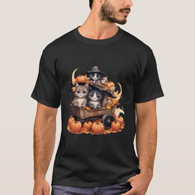 Halloween Kittens T Shirt (Framsida)