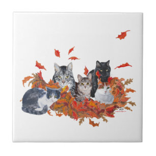 Halloween Kitty Katter Kakelplatta