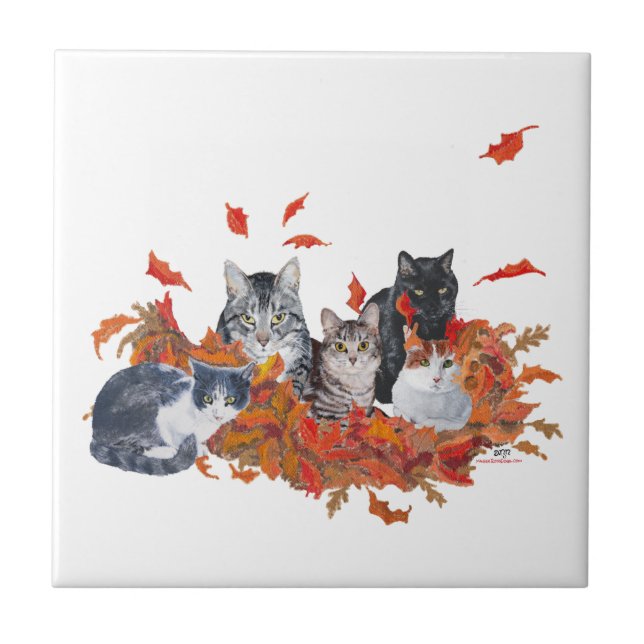 Halloween Kitty Katter Kakelplatta (Framsidan)