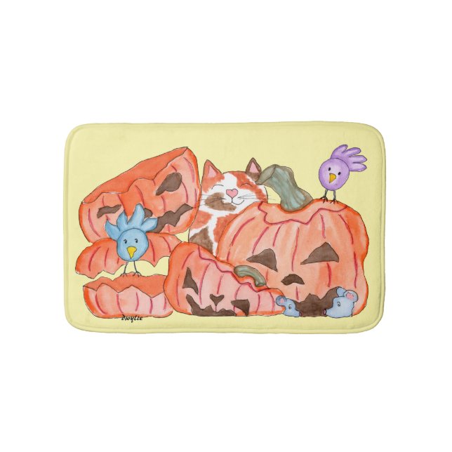 Halloween Kitty & SMasade pumpor Badrumsmatta (Framsidan)