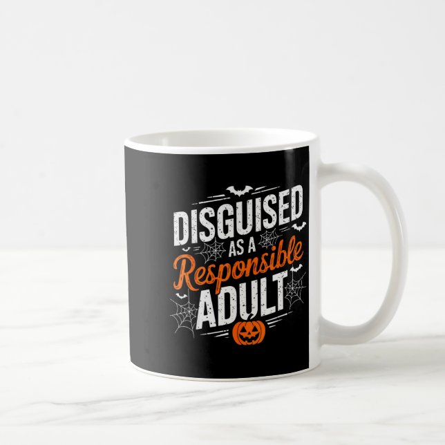 Halloween Klädd Som En Ansvarig Vuxen  Kaffemugg (Höger)