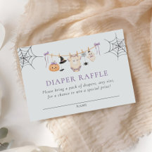 Halloween Klädlinje Baby Shower Blöja Lotteri