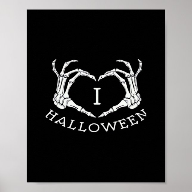 Halloween! Klassiskt - Skeleton Händer Heart Poster (Framsidan)