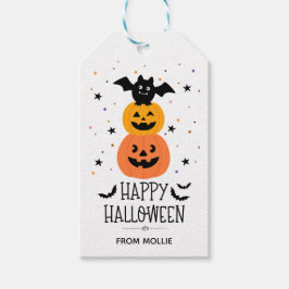 Halloween Klassrum Pumpa Fladdermöss Presentkort Presentetikett