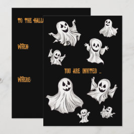 Halloween: Kleine Geister -  Inbjudningar