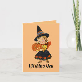 Halloween-klickat gratulationskort kort
