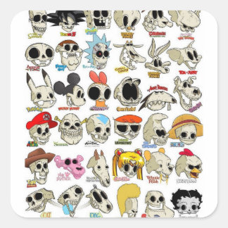 halloween-klistermärken fyrkantigt klistermärke