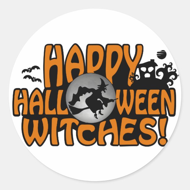 Halloween-klistermärken Runt Klistermärke (Framsida)