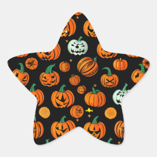 halloween-klistermärken stjärnformat klistermärke