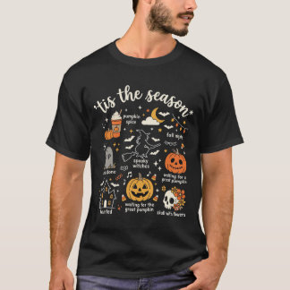 Halloween-klotter Årstiden För Teckning Av Häxa T Shirt
