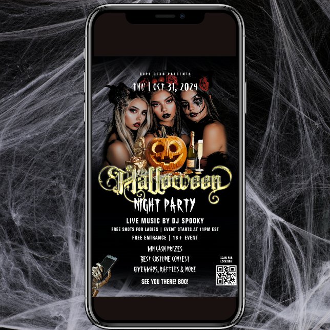 Halloween Klubb Party Flyer-inbjudan Inbjudningar (Skapare uppladdad)