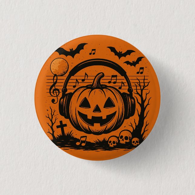 Halloween-knapp för att lyssna på musik knapp (Framsida)