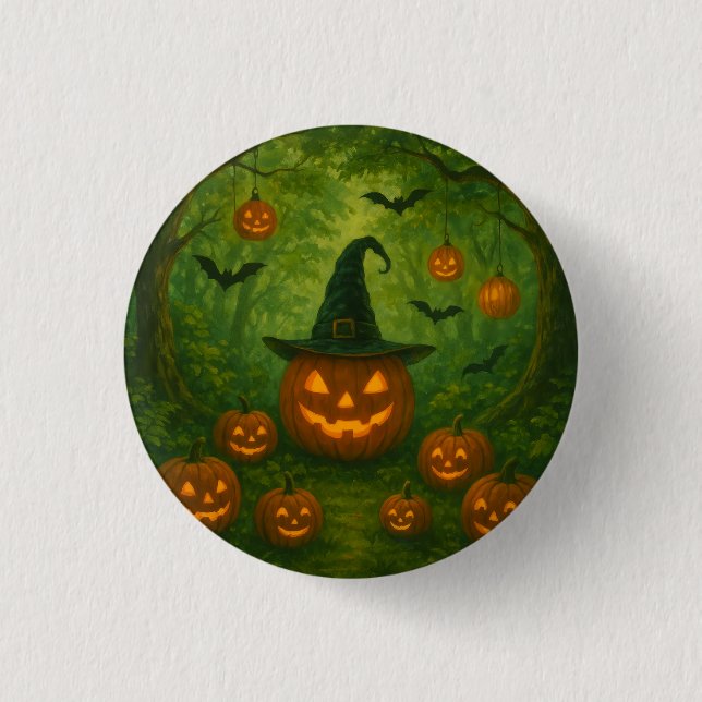 Halloween-knapp som matchar naturen knapp (Framsida)