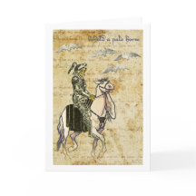 Halloween-knight Dödsskelett på häst