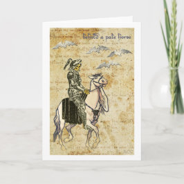 Halloween-knight Dödsskelett på häst Kort