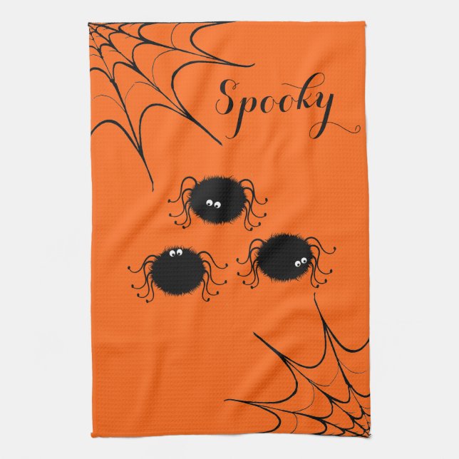 Halloween Köks Towel-Dancing Spiders Kökshandduk (Vertikal)