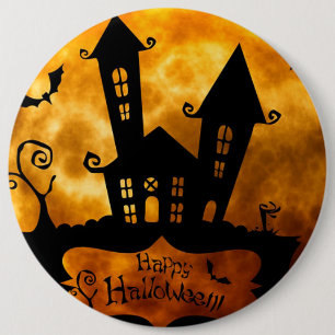 Halloween-kolossal, 6-tums rund knapp