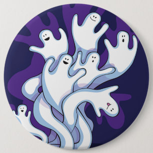 Halloween-kolossal, 6-tums rund knapp