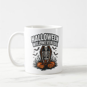 Halloween kommer aldrig att dö - Spooky Horror-des Kaffemugg