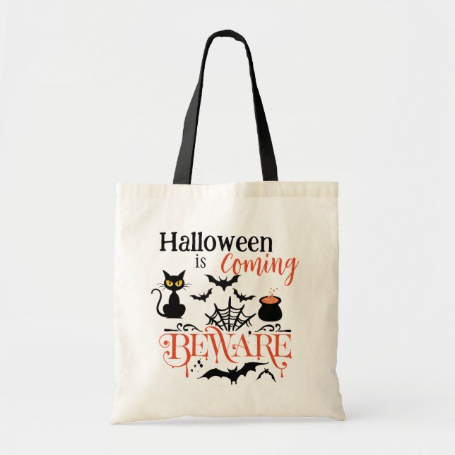 Halloween kommer att bli varse Tote Bag Tygkasse (Framsidan)
