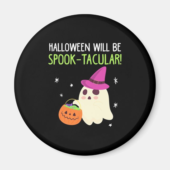Halloween Kommer Att Vara Spök Taktiskt Magnet (Framsidan)