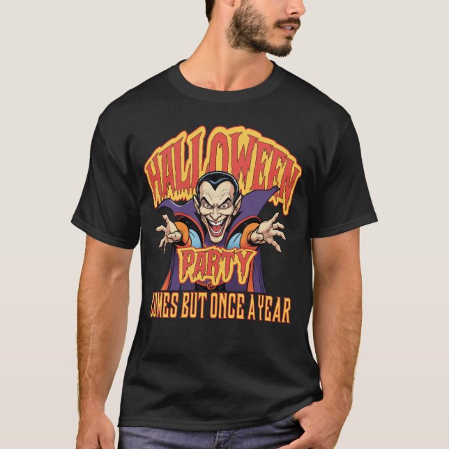 Halloween kommer men Gång ett år T Shirt (Framsida)