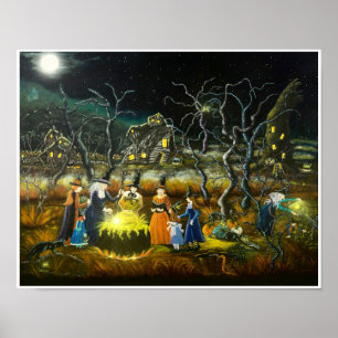 Halloween-konst poster "The Lesson"