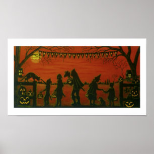 Halloween konstaffisch "happy halloween ", poster