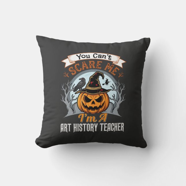 Halloween konsthistoria lärare pumpa design kudde (Framsida)