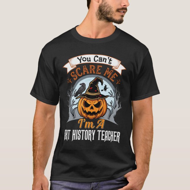 Halloween konsthistoria lärare pumpa design t shirt (Framsida)