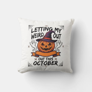 Halloween Konstig Tröja Med Pumpa Spöken_1 Kudde