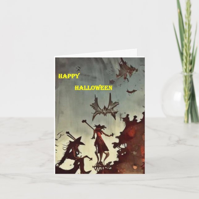 Halloween-kort 1 kort (Framsida)