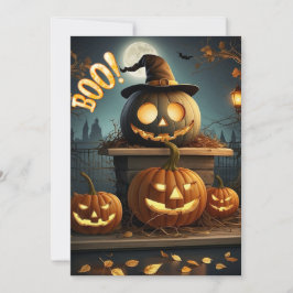 Halloween-kort. Boo! Julkort