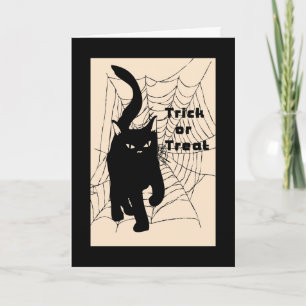 Halloween-kort, Bus eller godis Cat Kort