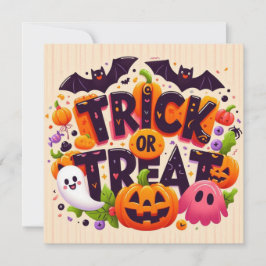 Halloween-kort eller bus eller godis-kort kort