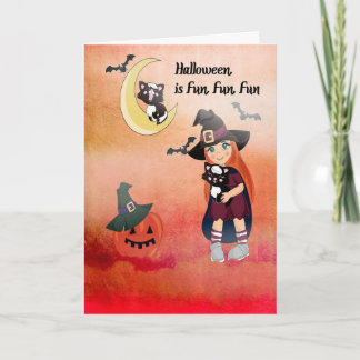 Halloween-kort för ett ungt barn kort