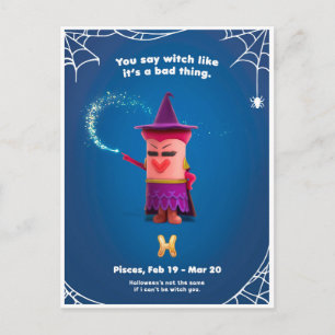 Halloween-kort för Fiskar Vykort