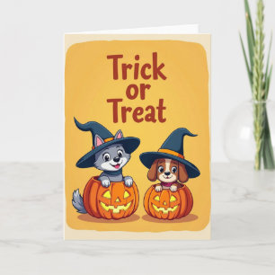 Halloween-kort för roligt bus eller godis kort