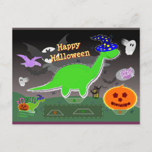 Halloween-kort för tillståndsklipp och limning vykort