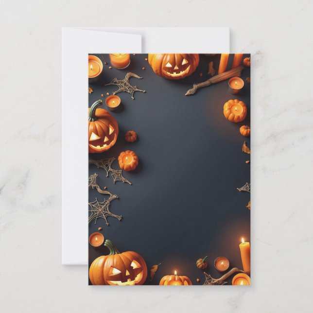 Halloween-kort för tom inbjudan (Framsida)