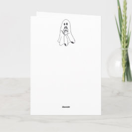Halloween-kort | Ghost | Blommor | Boo Klockor Kort