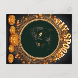 Halloween-kort. Håll dig skräckig! Vykort