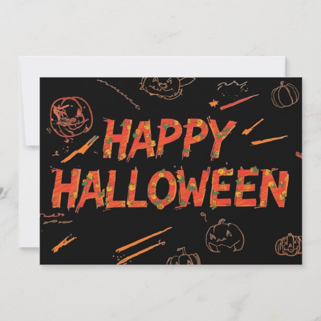 Halloween-kort, Halloween 2026 gratulationskort Inbjudningar (Framsida)