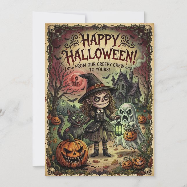 Halloween-kort  inbjudningar (Framsida)