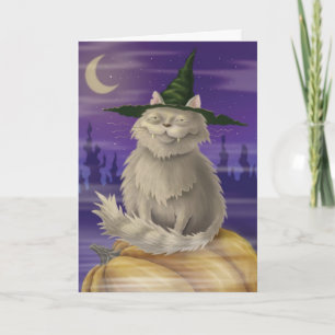 Halloween kort med den stora självbelåtna