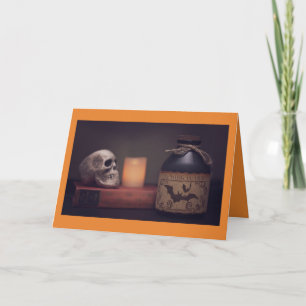 Halloween-kort med en signal inuti kort